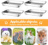 4Pack Surface(2XL:15.7 11.8 2 Fhiny Stainless Steel Kitten Litter Box, Small Size Low Entry Metal Cat Open Litter Pan