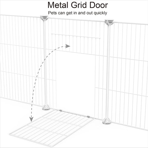 48" 24" 16" HOMIDEC Pet Playpen,Small Animals Cage DIY Wire Yard Fence with Door for Indoor/Outdoor Use,Portable