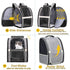 Texsens Pet Carrier Backpack - Ventilated Design with Window Blind for Small Cats & Dogs, Collapsible, Ideal for Travel