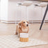 Billie Elevated Ceramic Pet Bowl with Bamboo Stand - Brown