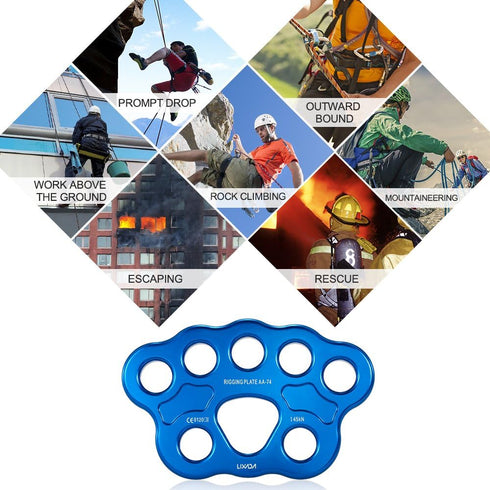 Lixada Paw Rigging Plate 45KN - Large Anchor Multipliers Connector Gear for Aerial Dance & Rock Climbing