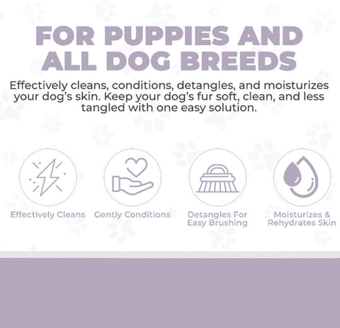 4-in-1 16OZ, Dog Shampoo Dog Shampoo, Conditioner & Detangler - Best Shampoo for Goldendoodles, Poodles & Doodles