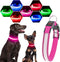 Light Up Dog Collars, Rechargeable Waterproof Glow Collar for Pet Safety, Fully Adjustable for Small Medium Large Dogs