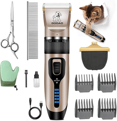 Cat Clippers for Matted Hair, Cat Grooming Kit, Cordless Cat Shaver for
