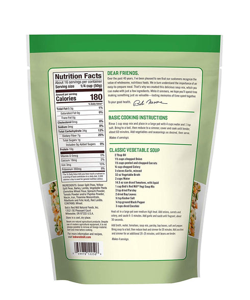 28 Oz (Pack 4) Bob's Red Mill Vegetable Soup Mix