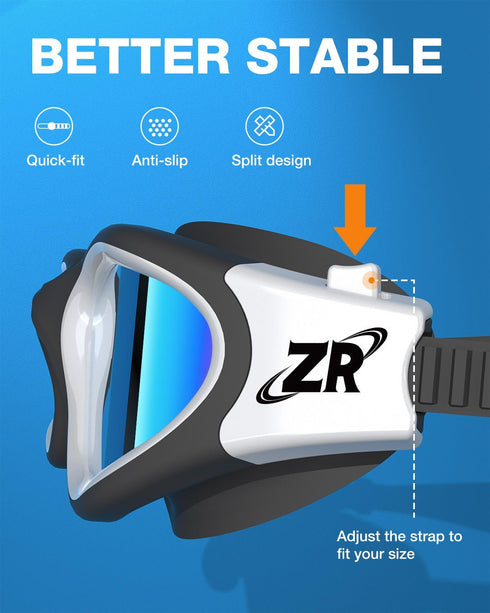 ZIONOR G1 Polarized Swimming Goggles - Unisex Adult Women Anti Fog 100% Anti UV Diving Goggles