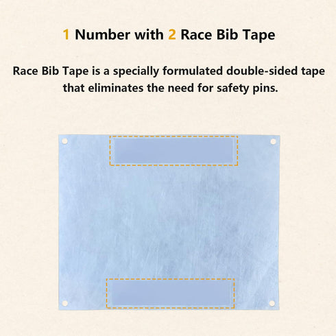 UISKOOPW Tyvek Race Bibs Running Numbers Bibs with Race Bib Tape Instead Pins Track Bib Numbers for Tryouts Racing Bibs