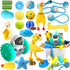 Generic 18 Pet Toy Platters Pieces - Robot Educational Strainer, Ball Toy, Teething Rope Knots