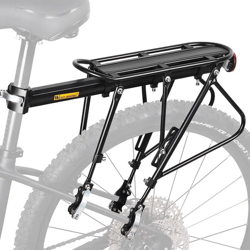 HONGYEA Bike Cargo Rack, 220 Lbs Load, Adjustable Aluminum Alloy Waterproof Rear Rack for MTB, Ebikes, Road Bike
