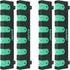 Fishing Rod Rack Holders, Wall-Mounted Fishing Pole Holder & Rack for Garage & Boat 6-Rod Storage (Horizontal Green, 2