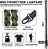 Frienda 2 Set Heavy Duty Paracord Lanyard Necklace Whistles, 550 Keychain for Outdoor Activities