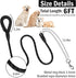 HOMIMP Chew Proof Dog Leash for Medium Large Dogs, Reflective 6 FT Heavy Duty Metal Chain Dog Leashes with Soft Padded Handle, Anti Bite Durable Rope Leashes for Pitbull, Non Chewable