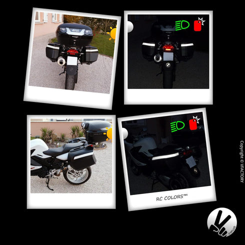 VFLUO Reflective Sticker Sheet for Bike, Motorcycle, Scooter, Helmets, Stroller - Multi-use DIY Adhesive Board