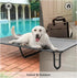pettycare Elevated Outdoor Dog Bed, Waterproof Raised Bed for Large Dogs, Easy to Assemble, Grey