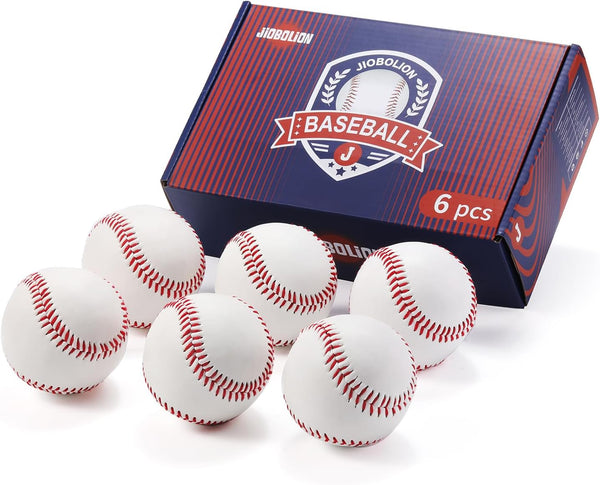 Standard Size Baseballs Leather Covered Unmarked for Training and Practice | Hard Sphere for Coaches, Parents, Players