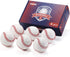Standard Size Baseballs Leather Covered Unmarked for Training and Practice | Hard Sphere for Coaches, Parents, Players
