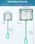 Pawfly Aquarium Fish Net with Soft Fine Mesh - Square Net with Braided Metal Handle for Cleaning Fish Tanks