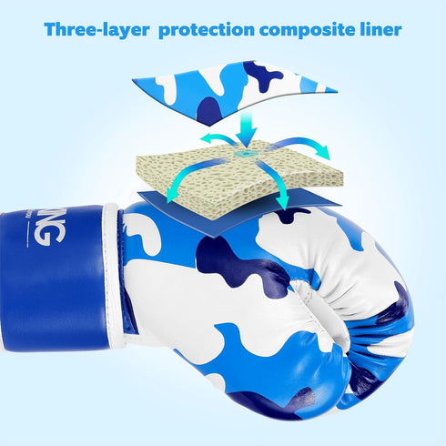 Kids Boxing Gloves for Children 3-9, Cartoon Sparring Training Gloves for Punching Bag, Kickboxing, MMA