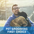 Stainless Steel Pet Shedding Comb - Grooming Comb with Different Spaced Rounded Teeth, Wide Trimmer Comb (Silver)
