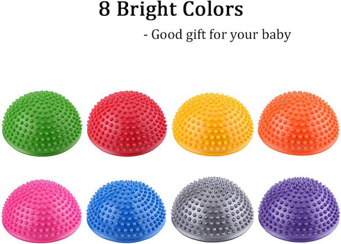 VGEBY Inflatable Foot Massage Ball - Half Yoga Balls for Massage Point Fitball Exercises Trainer Fitness (Orange)