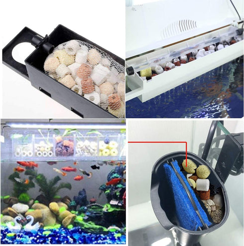 1000g, 2.2lb Aquarium Bio Media, 6 in 1 Ceramic Filter Media for Sump Filter, Activated Carbon Bio Balls
