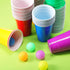 Qinyoung 228 Set Pcs Cups and Balls Game for Party, Plastic Flip Cup Stacking Game Colorful Reusable Table Tennis Ball