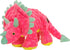 goDog Dinos Frills Squeaky Plush Dog Toy - Large Pink with Chew Guard Technology