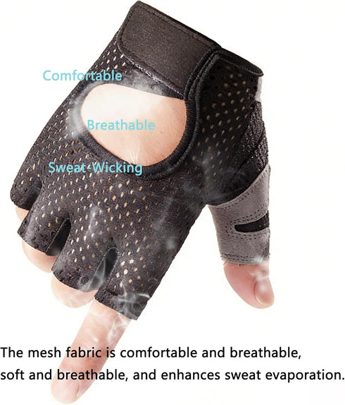 CaySep Workout Gloves for Women Men Non-Slip Breathable Gym Gloves for Weightlifting Cycling Exercise Climbing