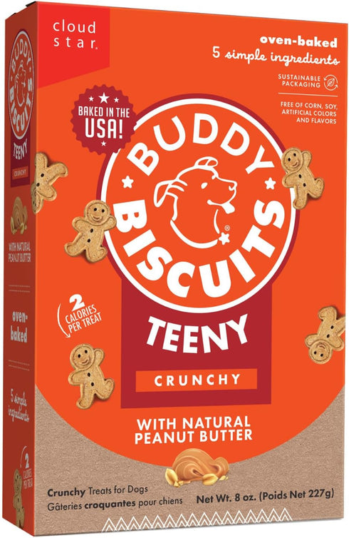 Buddy Biscuits 8 oz Box of Teeny Crunchy Dog Treats Made with