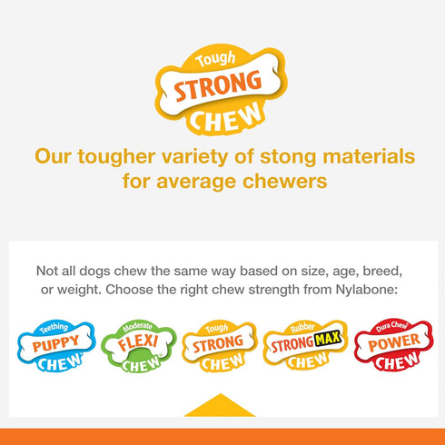 Nylabone Strong Chew Marshmallow Stick Dog Chew Toy - Fun Durable Dog Toys for Aggressive Chewers, Toasted Marshmallow