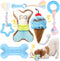 6 Pack Puppy Teething Toys, Blue Small Breed Chew Toys with Rope, Plush Squeaky Set for Interactive Pet Play