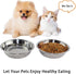 Stainless Steel Dog Cat Bowls, 4 Pack Shallow Cat Dishes for Food and Water, Metal Whisker Relief Pet Bowl for Small