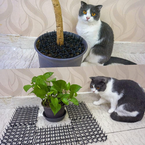 Ley's 12 Pack Cat Deterrent Mat, 6 x 8 in Scat Mat with Spikes, Keep Cats Away from Plants & Furniture