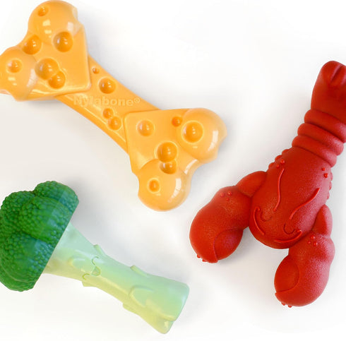 Nylabone Power Chew Toy Bundle, Cute Dog Toys for Aggressive Chewers, Filet