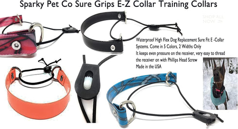 Sparky Pet Co Neon Orange ECollar Replacement Strap - Waterproof Bungee Dog Collar for Electronic Training