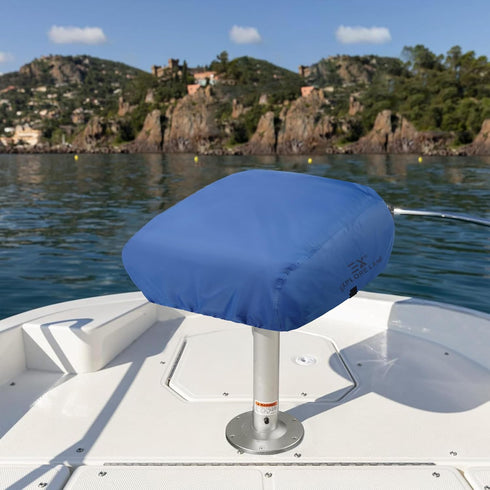 600D 18W 20D 14H inch, Explore Land Boat Folding Seat Cover - Waterproof Heavy Duty Boat Folding Chair Cover - x x Blue