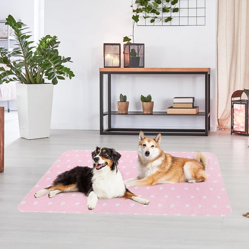 48x60 Inch (Pack 2)) PUPTECK Washable Pee Pads for Dogs - Waterproof Reusable Puppy Potty Training Pads Whelping Mat