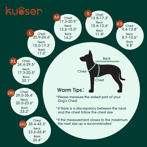 Kuoser Waterproof Dog Coat, Adjustable XL Jacket for Extra Large Dogs, Reversible Cozy Winter Apparel, Purple