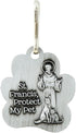 Needzo St. Francis Paw Medal for Pet Collar, Patron Saint of Animals, Charm Accessory for Dog Collars, 1 ¾ Inches (Pack of 2)