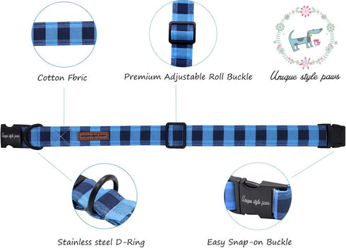 Unique Style Paws Pet Soft &Comfy Bowtie Dog Collar and Cat Collar Pet Gift for Dogs and Cats 6 Size and 7 Patterns