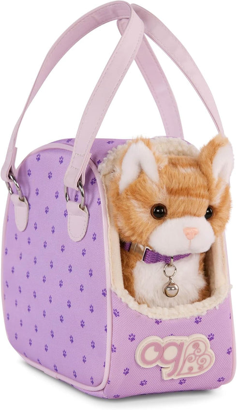 Our Generation 18" 3+ - Pet Carry Bag & Care Toy - Plush Tabby Cat Plush - Doll Accessory - Pretend Play - For Ages