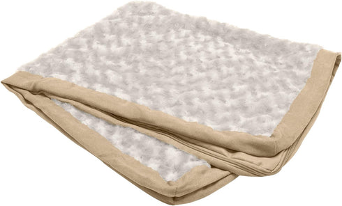 Furhaven Large Ultra Plush Dog Bed Cover, Faux Fur & Suede Mattress, Machine Washable - Cream