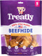 USA Beefhide Bones - 5-6" Dog Chew Treats, Chicken Flavor, 7 Count/1 Pack