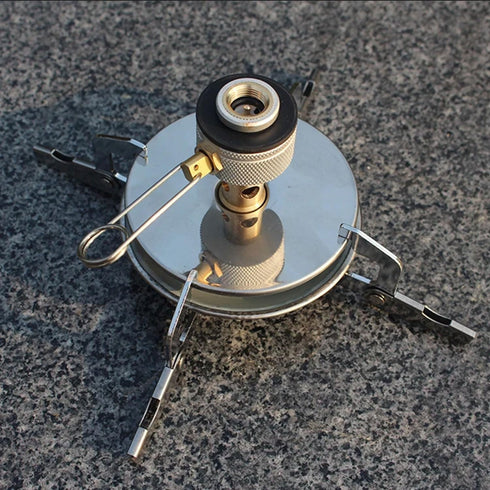Portable Windproof Camping Gas Stove, Foldable Backpack Electronic Stove Head for Outdoor Cooking, Hiking, Camping