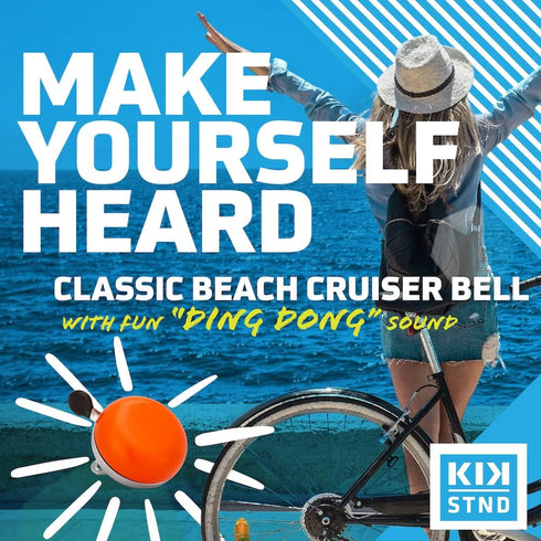 Kickstand Cycleworks Classic Beach Cruiser Ding Dong Bicycle Bell, Available in Multiple Colors