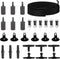 19.68 feet Black Aquarium Airline Tubing with 6 Air Stones and Check Valves for Fish Tank