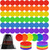 ZIECE 60 Pcs Poly Spot Markers Non-Slip Rubber Floor Dots for Gym, Flat