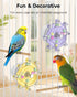 2 Pawfly Pcs Bird Toys for Parakeets, Colorful Spinning Wheel Chew Toys, Interactive Spinner Rattle Parrot Toys