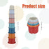 XIHIRCD 8pcs Stacking Cups for Rabbits, Multi-Color Reusable Rabbit Nesting Toys Stackable Bunny Guinea Pig Stacking