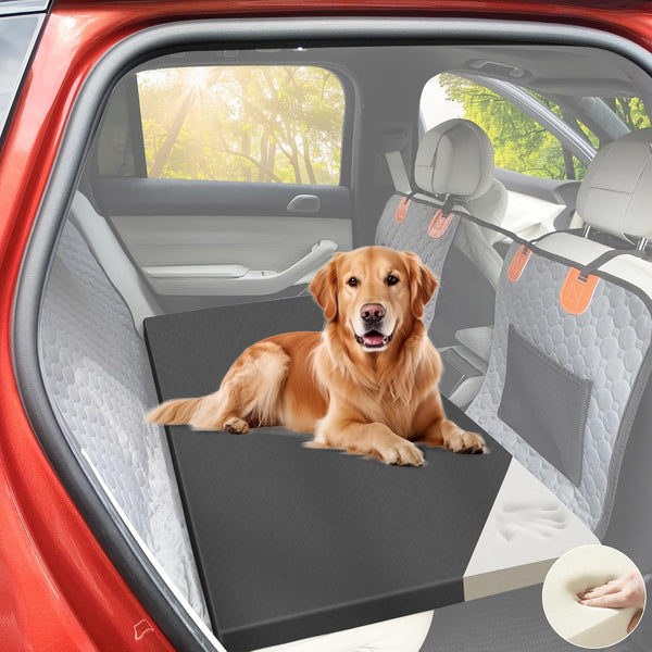Dog Car Bed for Back Seat Cover, Supportive Foam Pet Mat Cushion